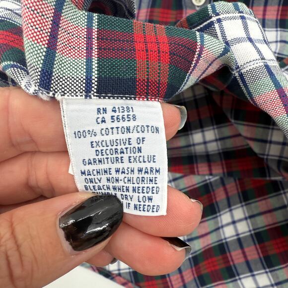 RALPH LAUREN Mens Cotton Button Down Plaid Shirt Size L Long Sleeve Relaxed - Picture 5 of 9